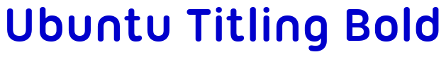 Ubuntu Titling Bold font